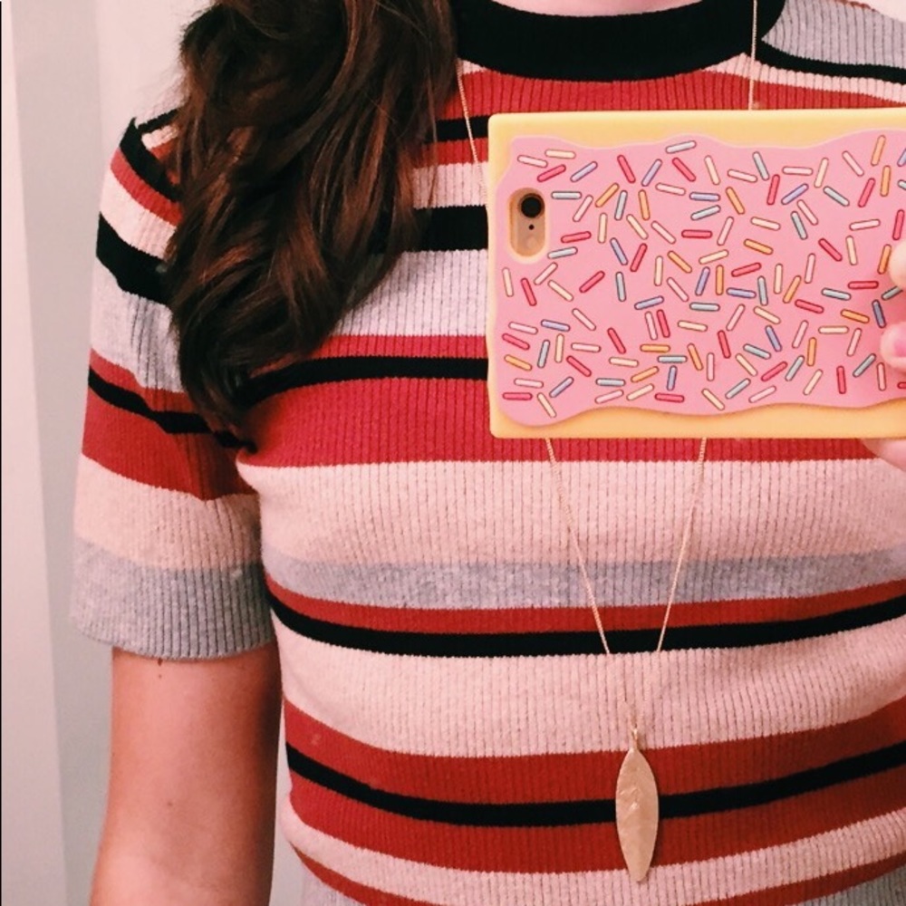 MINKPINK striped knit top, cute 70s vibes